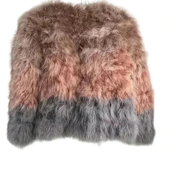 Pello Bello Women's Multicolor Feather Jacket Size M Party/Cocktail - Picture 4 of 16